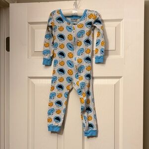 Sesame Street Cookie Monster Blue & Yellow Kids One-Piece Bodysuit